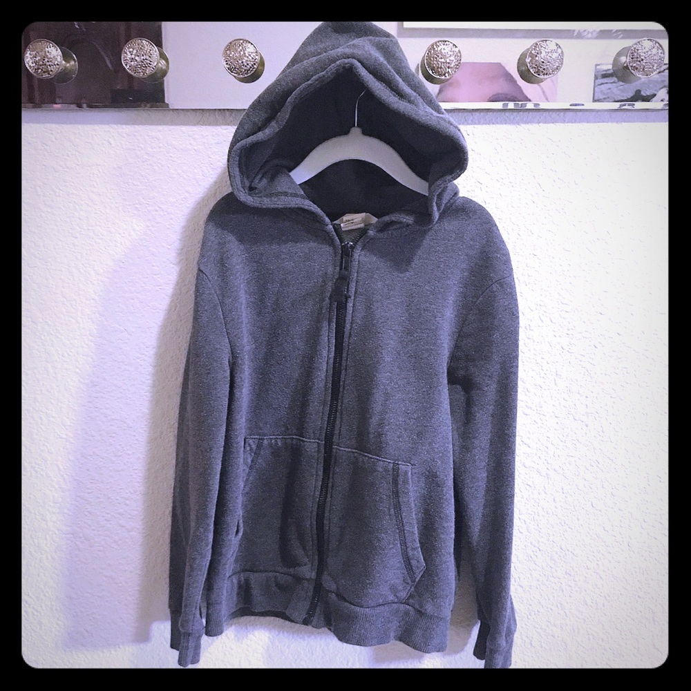 Boys H&M Zip-Up Hoodie - Gray